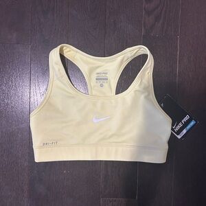 Nike Pro Women's Light Yellow Sports Bra